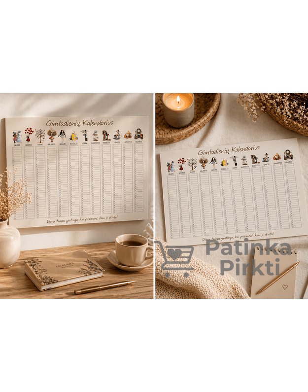 Šeimos prisiminimų kalendorius 1