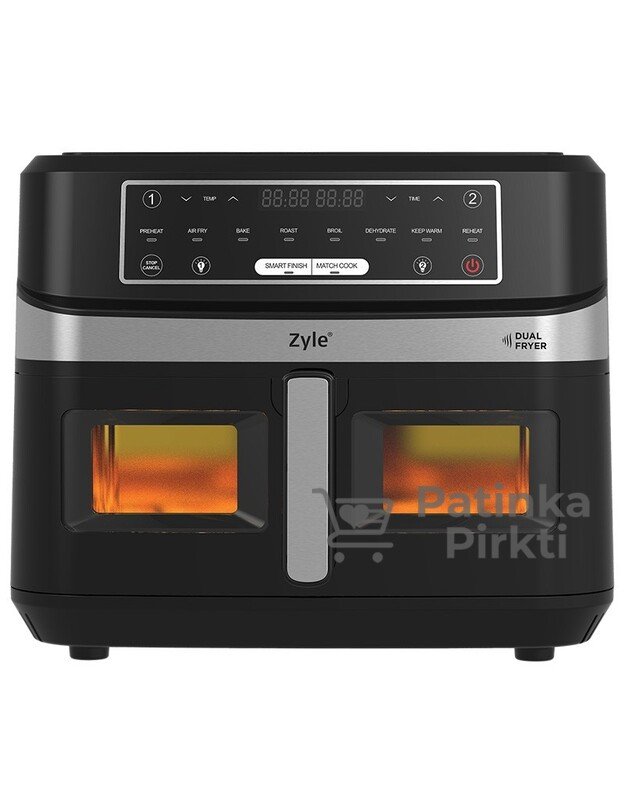 Karšto oro gruzdintuvė Zyle Dual Air Fryer 2 in 1 ZY551AF, 10 l