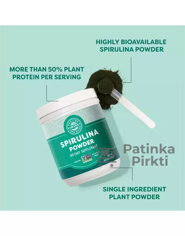 Spirulina milteliai (JAV), Vimergy, 250g 1