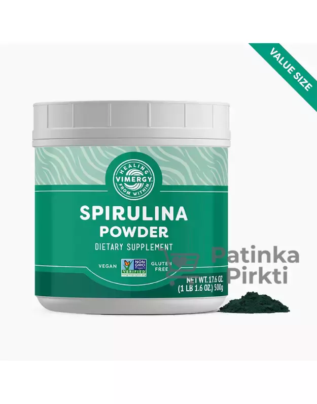 Spirulina milteliai (JAV), Vimergy, 500g