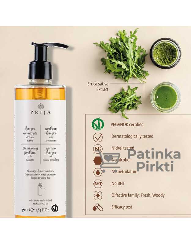 Šampūnas stiprinantis plaukus PRIJA 380ml 1