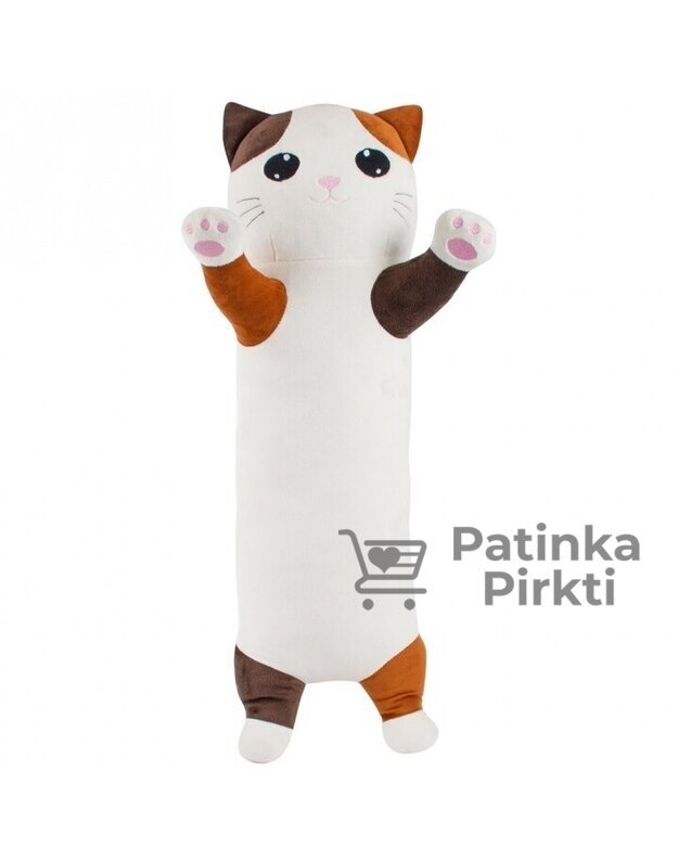 Pliušinis minkštas žaislas pagalvė katinas Dribsniukas 70 cm 