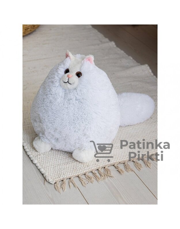 Pliušinis žaislas katinas Baltutis 28cm