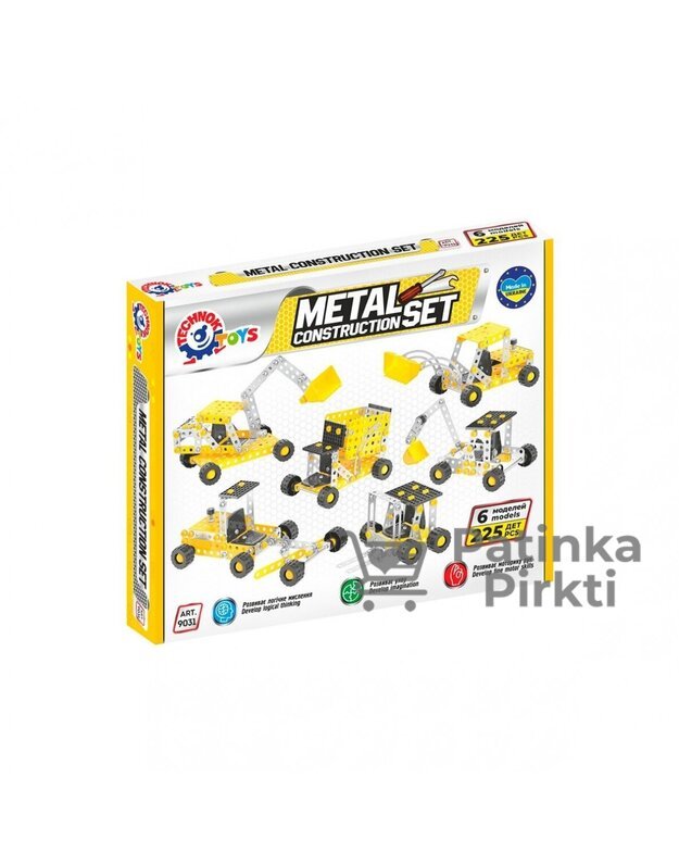 Konstruktorius metalinis 6 modelių Technok