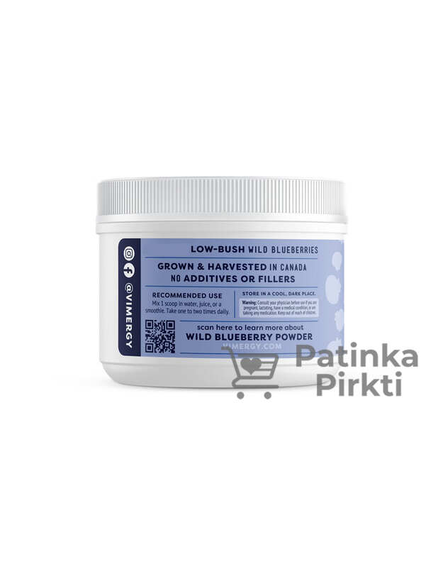 Laukinių mėlynių liofilizuotų milteliai (JAV), Vimergy, 120g 1