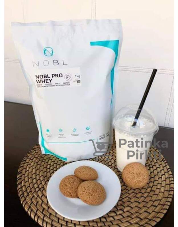 Baltymai išrūgų be laktozės 1000 g Cookie skonio NOBL Pro