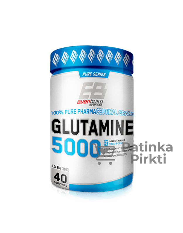 Glutamino milteliai GLUTAMINE 5000™ 200g EVERBUILD NUTRITION