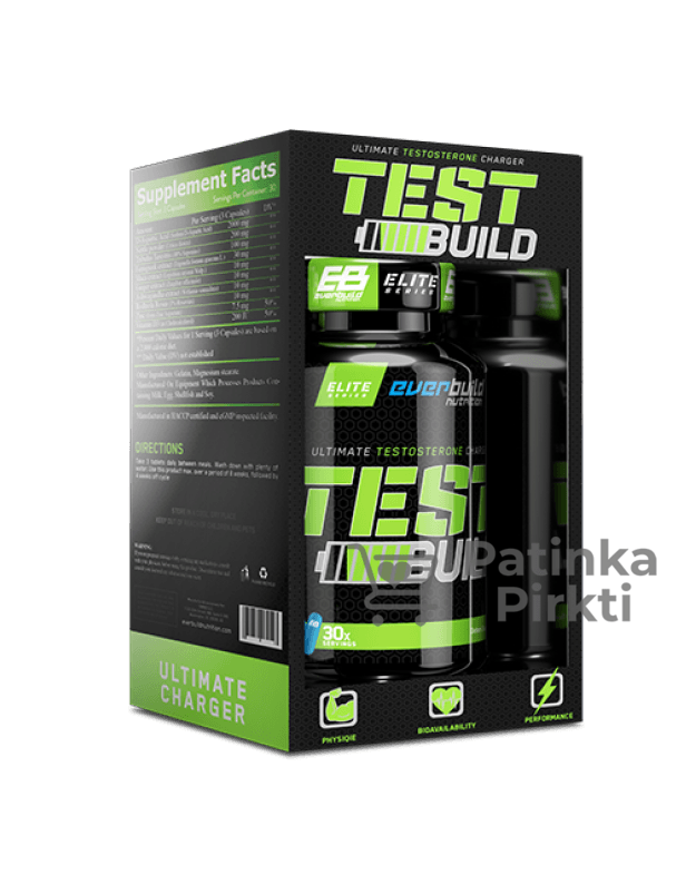 Testosterono Skatintojas TEST BUILD™ (90 kapsulių) EVERBUILD NUTRITION