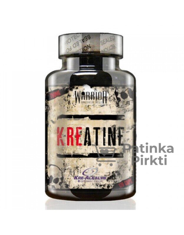 Kreatinas su šarmine apsauga Kre-Alkalyn® Maisto papildas KREATINE (120 kapsulių) WARRIOR