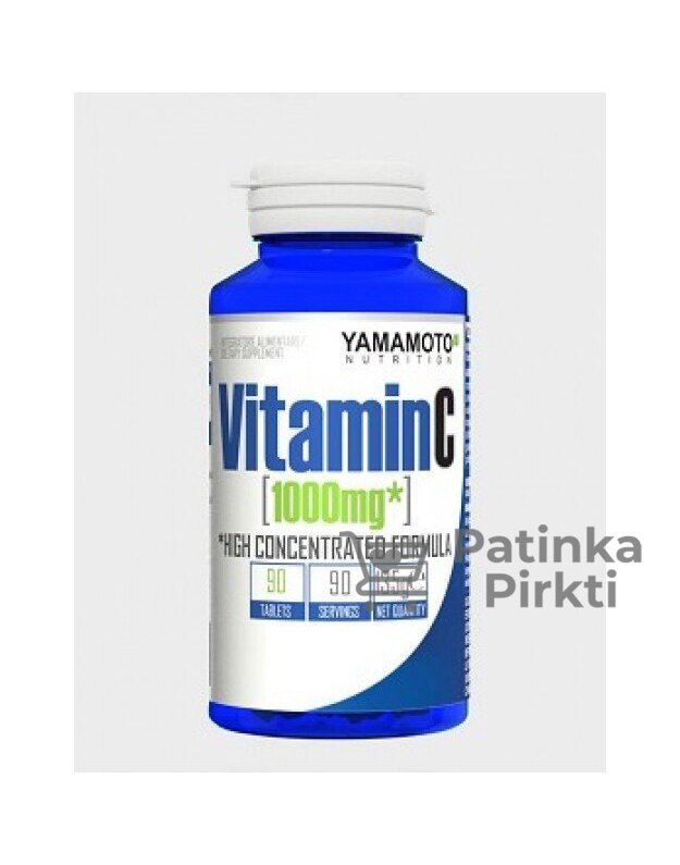 Vitaminas C Maisto papildas imunitetui 1000 mg (90 tablečių / 90 porcijų) YAMAMOTO NUTRITION