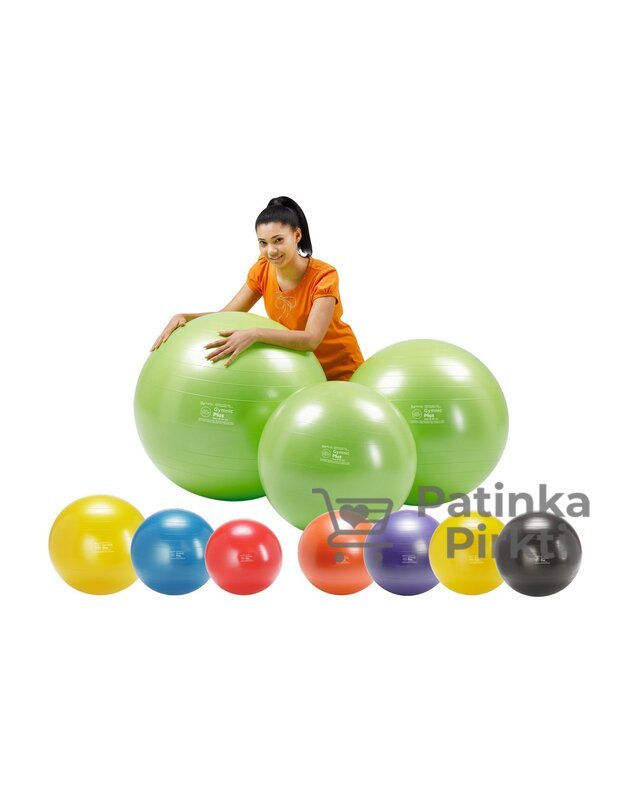kamuolys mankštai, sėdėjimui, 65cm, žalias, Gymnic Plus 65G 