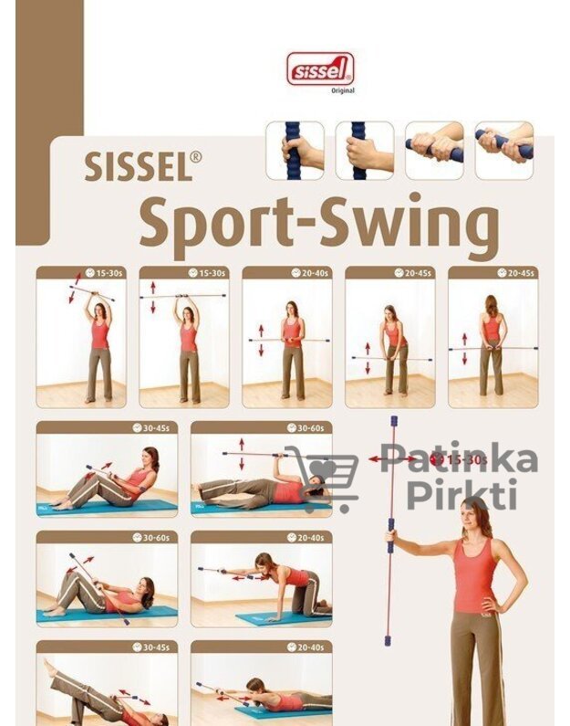 Treniruoklis su pratimų plakatu Sport-Swing SISSEL®