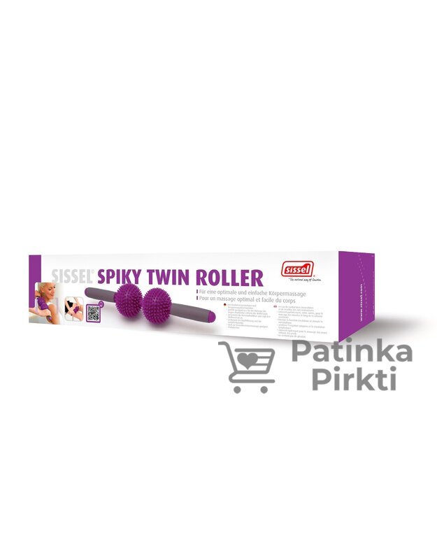 Masažuoklis (violetinis) Spiky Twin Roller SISSEL®