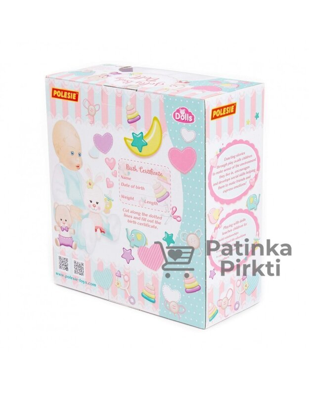 Kūdikis lėlė Lovely Baby Doll 35cm su rinkiniu maudynėms