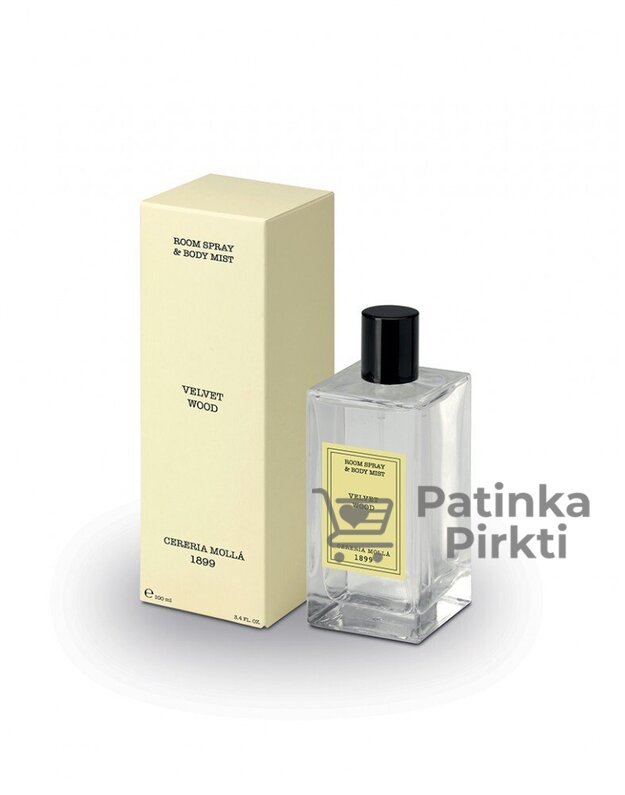 Purškiklis & kūno dulksna Velvet wood 100 ml, Cereria Molla