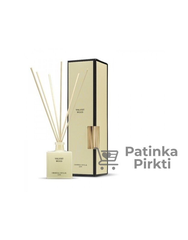 Namų kvapas su lazdelėmis Velvet wood 100 ml Cereria Molla