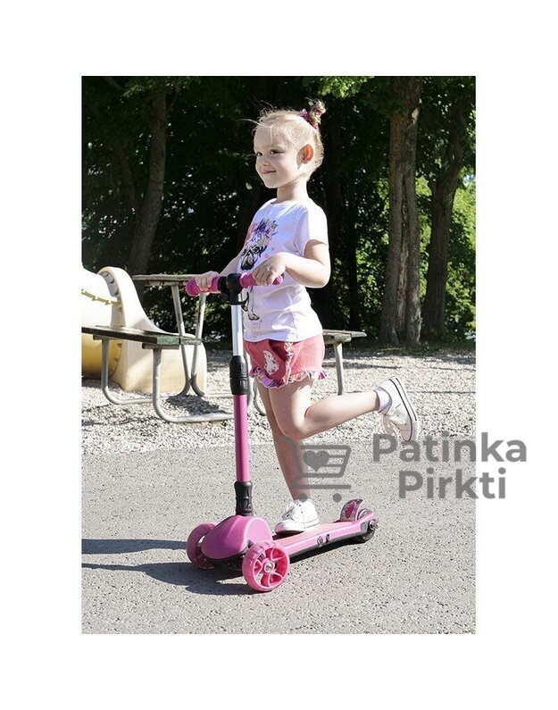 Vaikiškas elektrinis paspirtukas rožinis, vaikams nuo 6 metų Beaster Kids BS02KSP