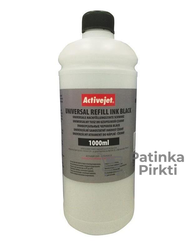 Kasetė rašaliniams spausdintuvams Universalus pildymo rašalas ActiveJet URB-1000BK Juodas (1000ml)