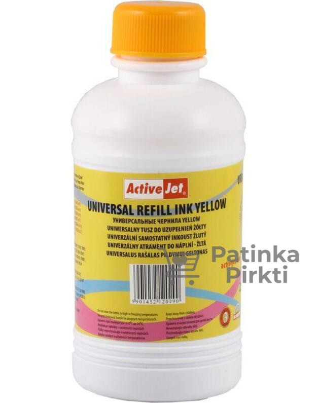 Rašaliniams spausdintuvams Universalus pildymo rašalas ActiveJet URB-250Y Geltonas (250ml)