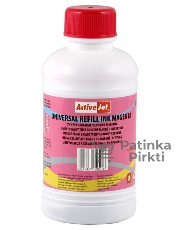 Kasetė rašaliniams spausdintuvams Universalus pildymo rašalas ActiveJet URB-250M Purpurinis (250ml)