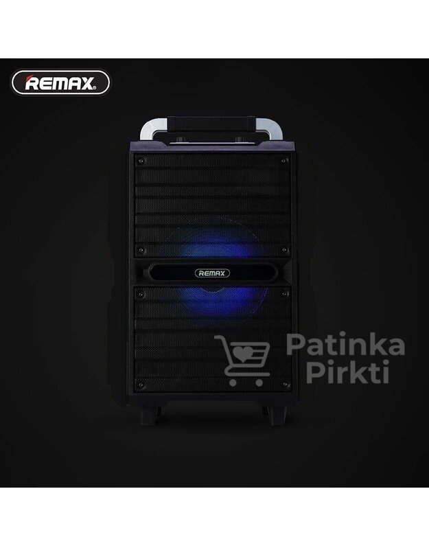 Nešiojama pakraunama kolonėlė REMAX X5 - Bluetooth, 50W, belaidis pultelis, 2 mikrofonai, HIFI, 7000mAh baterija, juoda