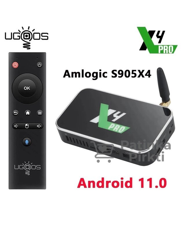 Ug Os:android Multimedijos grotuvas Ugoos Android TV Box_X4 PRO PLUSPatinkaPirkti.lt