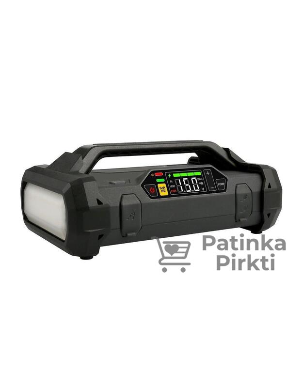 Autostarteris, Maitinimo šaltinis, LED, Kompresorius 10-150 PSI , LOKITHOR JA301 20000mAh, 2000A