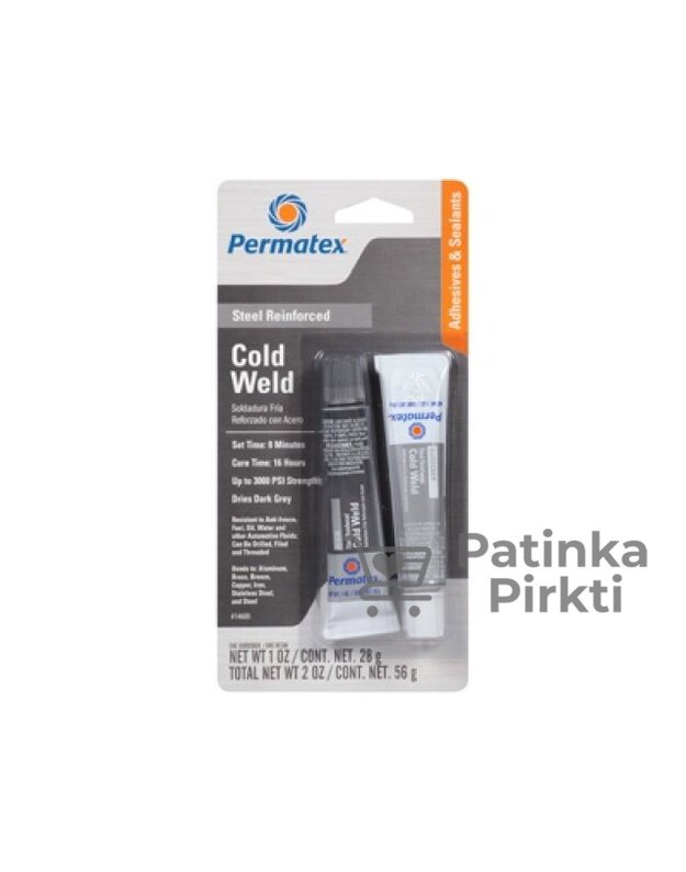 Klijai epoksidiniai Permatex COLD WELD (šaltas suvirinimas) 56g