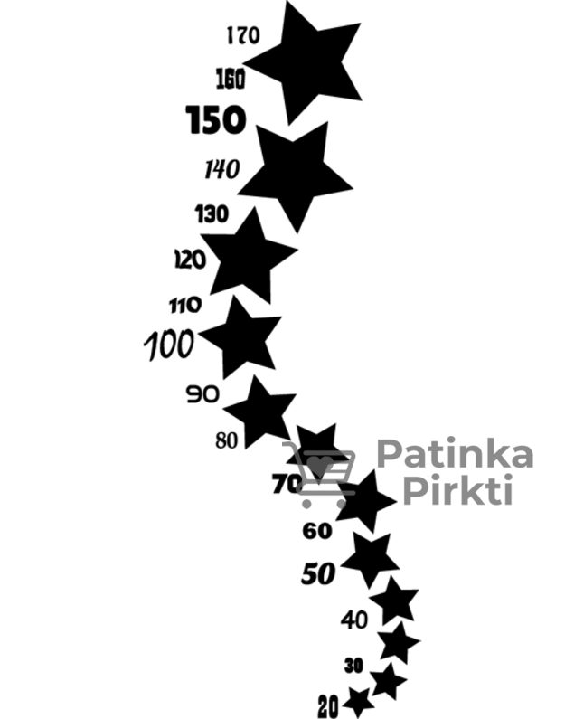 Ūgio Matavimo Lipdukas Vaikų Kambariui ŽVAIGŽDĖS