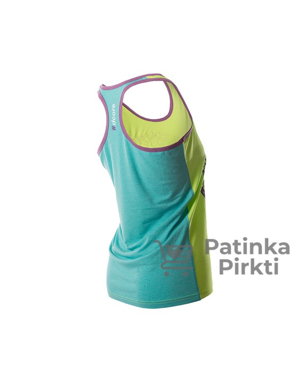 Dcore Tag Contrast Tank Geltona-Turkis