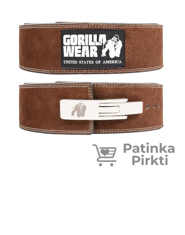 Gorilla Wear 4 Inch Leather Lever Belt - Brown