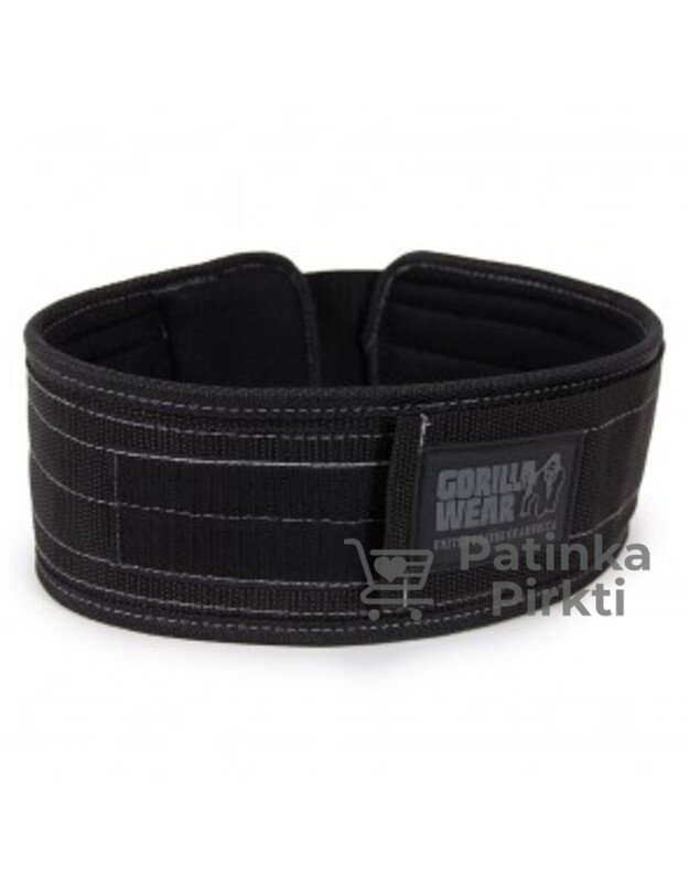 Gorilla Wear 4 Inch Nylon Lifting Belt - Black/Gray