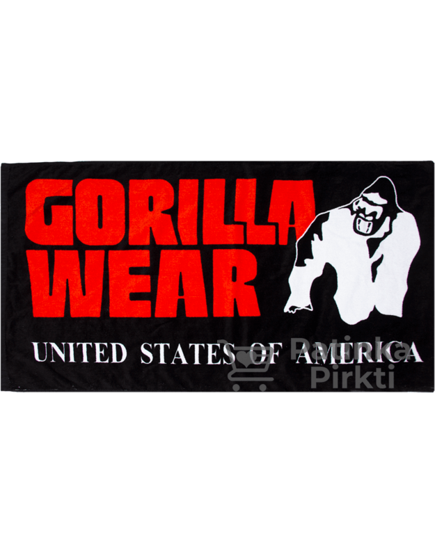 Gorilla Wear Classic Gym Towel - Black/Red