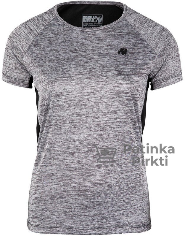 Gorilla Wear Monetta Performance T-Shirt - Gray Melange/Black