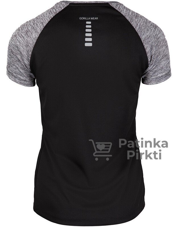 Gorilla Wear Monetta Performance T-Shirt - Gray Melange/Black