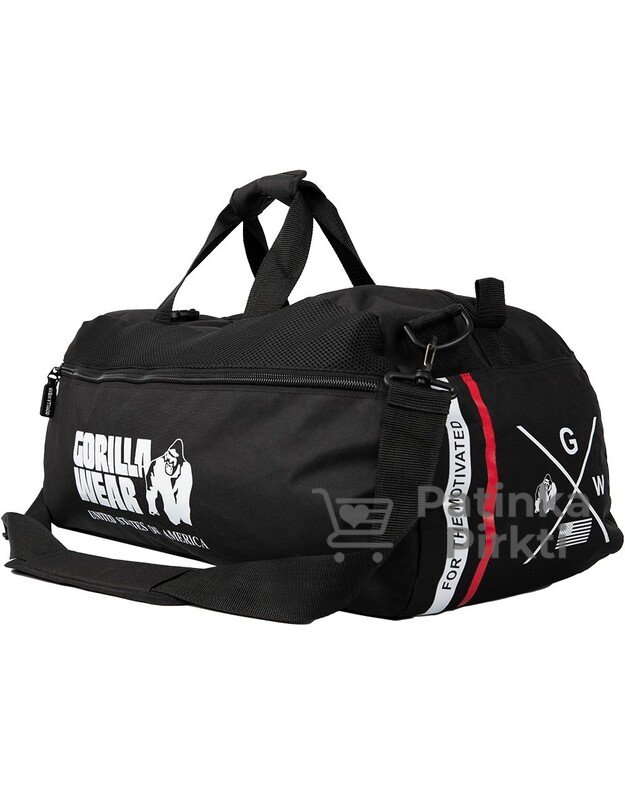 Gorilla Wear Norris Hybrid Gym Bag/Backpack - Black