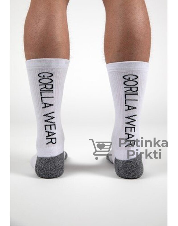 Gorilla Wear Performance Crew Socks - White