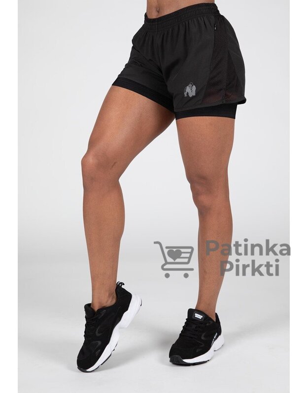 Gorilla Wear Portland 2-In-1 Shorts - Black