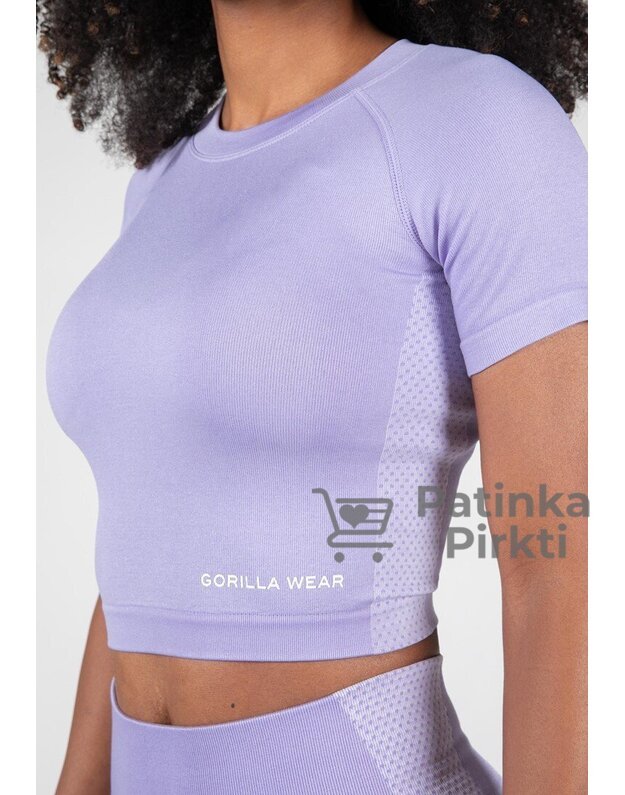 Gorilla Wear Selah Seamless Crop Top - Lilac