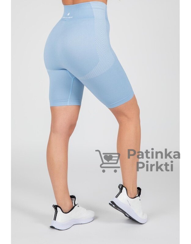 Gorilla Wear Selah Seamless Cycling Shorts - Light Blue