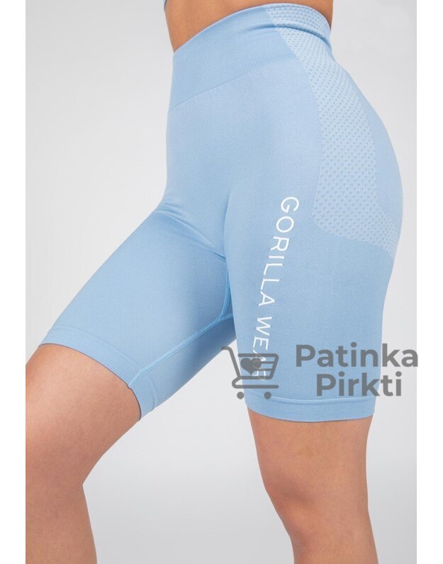 Gorilla Wear Selah Seamless Cycling Shorts - Light Blue