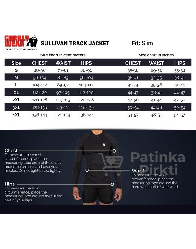 Gorilla Wear Sullivan Track Jacket - Black (brokas)