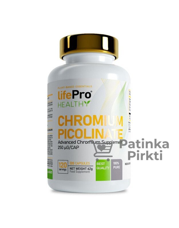 Life Pro Essentials Chromo pikolinatas 120 kaps