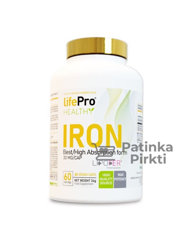 Life Pro Iron 60 Caps (Liposomalinė geležis)