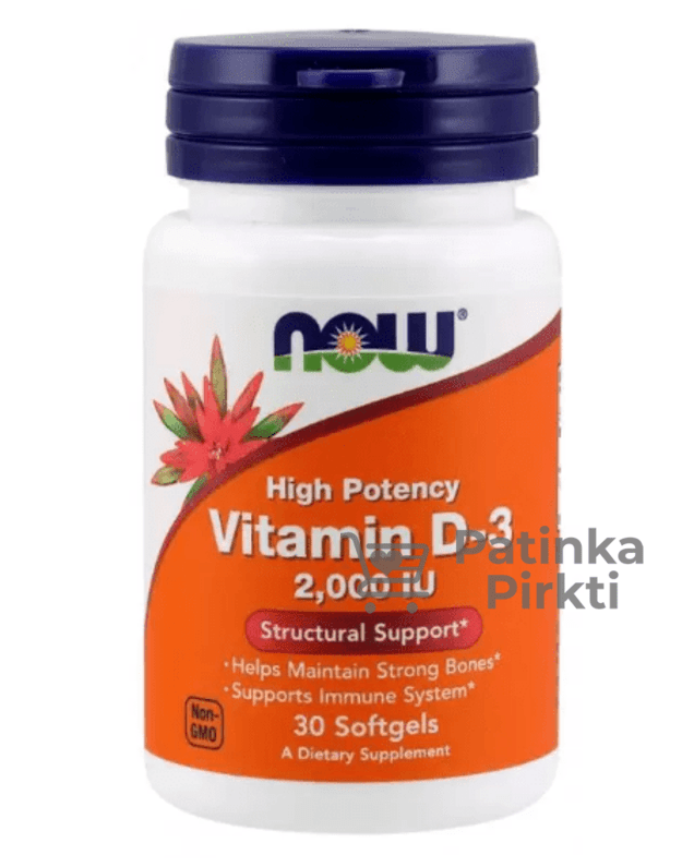 NOW Vitamin D-3 2000IU 30 kaps