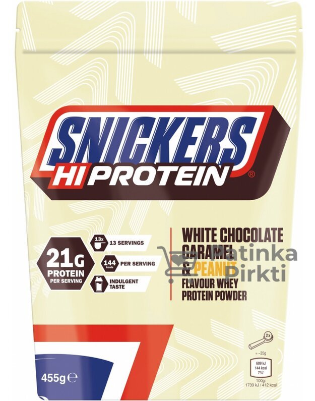 Snickers Protein White Chocolate Caramel &amp  Peanut 455g