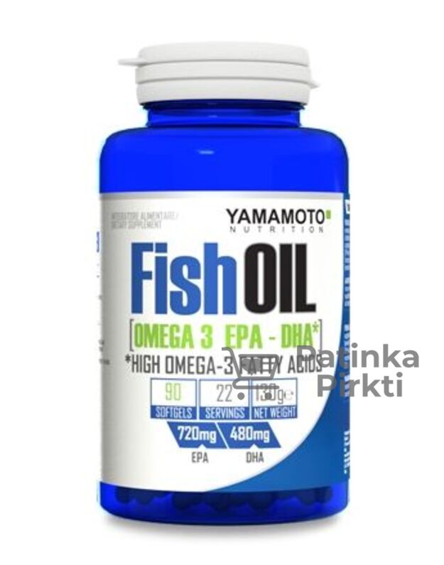 Yamamoto Nutrition Fish Oil (Omega 3) 90 kaps